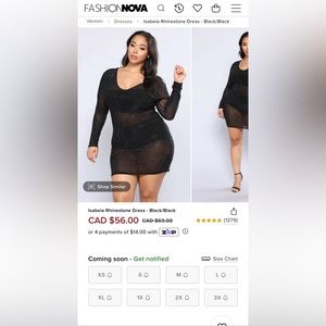 Fashion Nova Isabela Rhinestone Dress